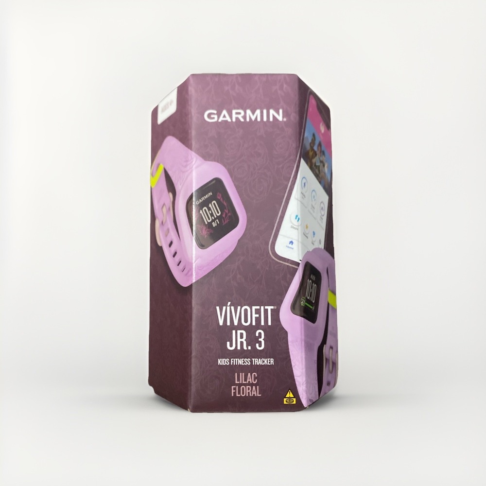 Garmin Vívofit Jr 3 Kids Fitness Activity Tracker Interactive App - Lilac Floral